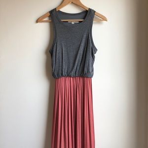 Loft Duet Tank Dress in Grey and Pink